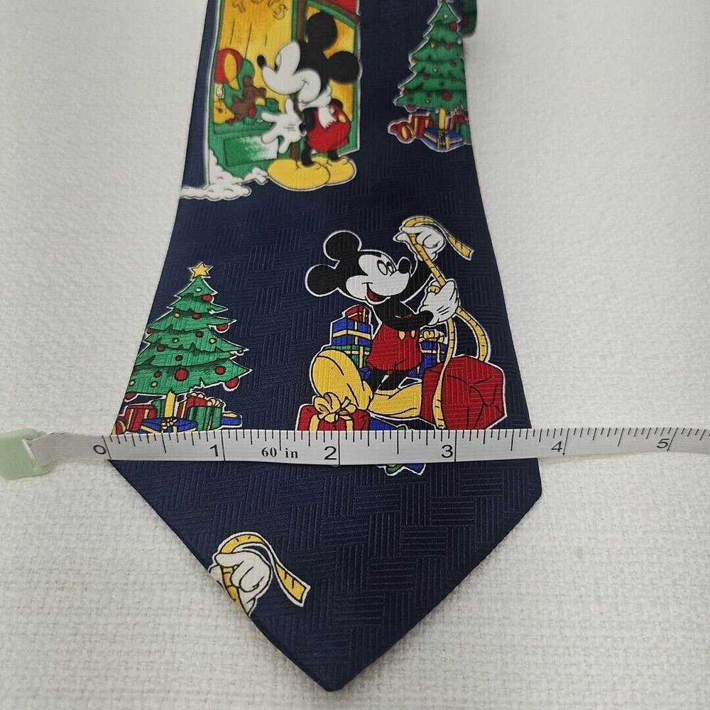Disney Mickey Unlimited Navy Blue Christmas Mickey Mouse Neck Tie - Picture 2 of 12